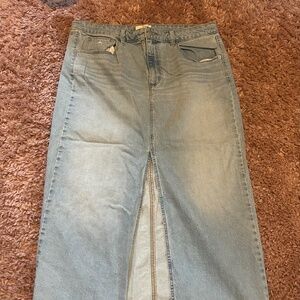 Universal Thread Distressed Denim Long Skirt/Fair Trade Certified Factory/17
